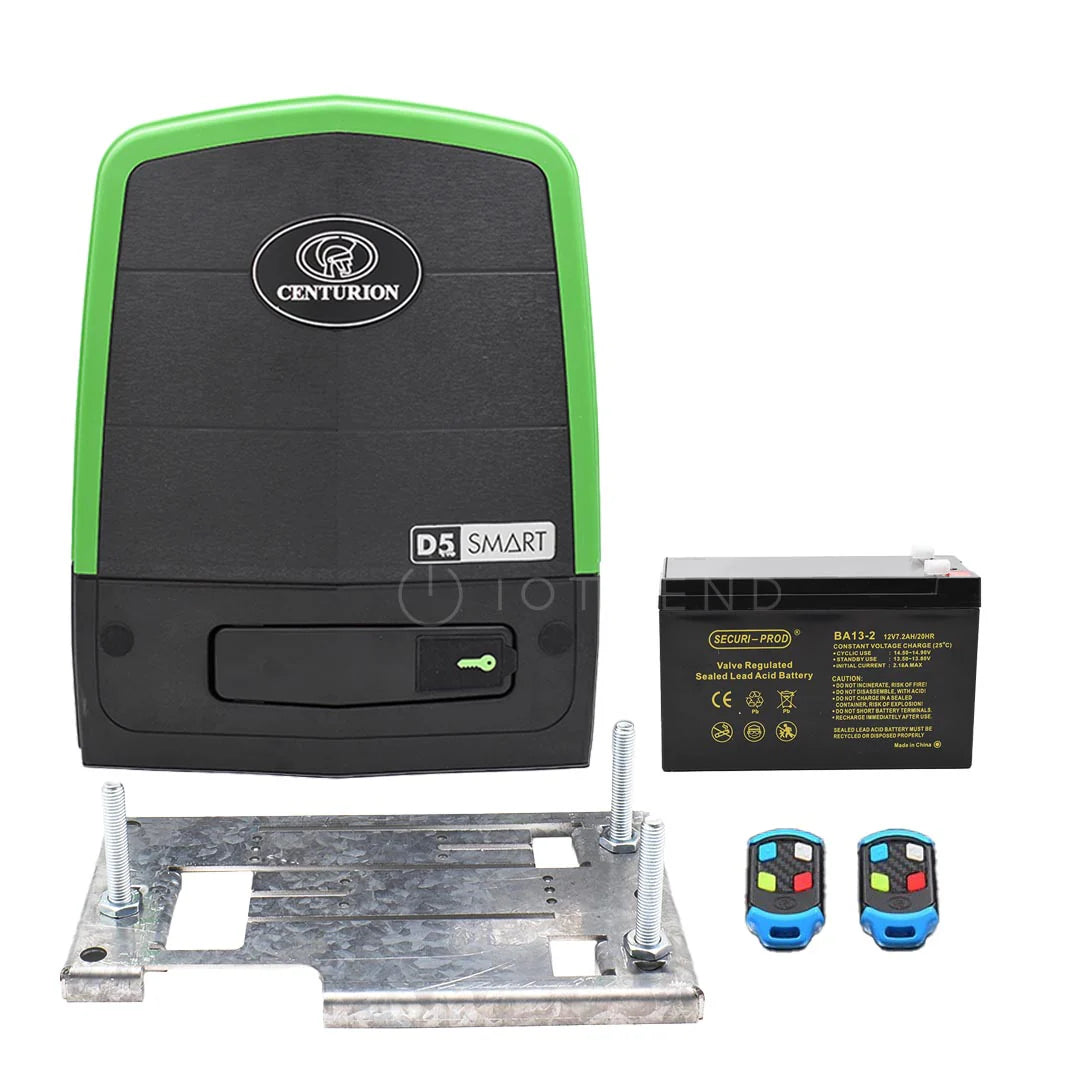 Centurion D5 Evo SMART Gate Motor with Battery, Remotes and Base Plate