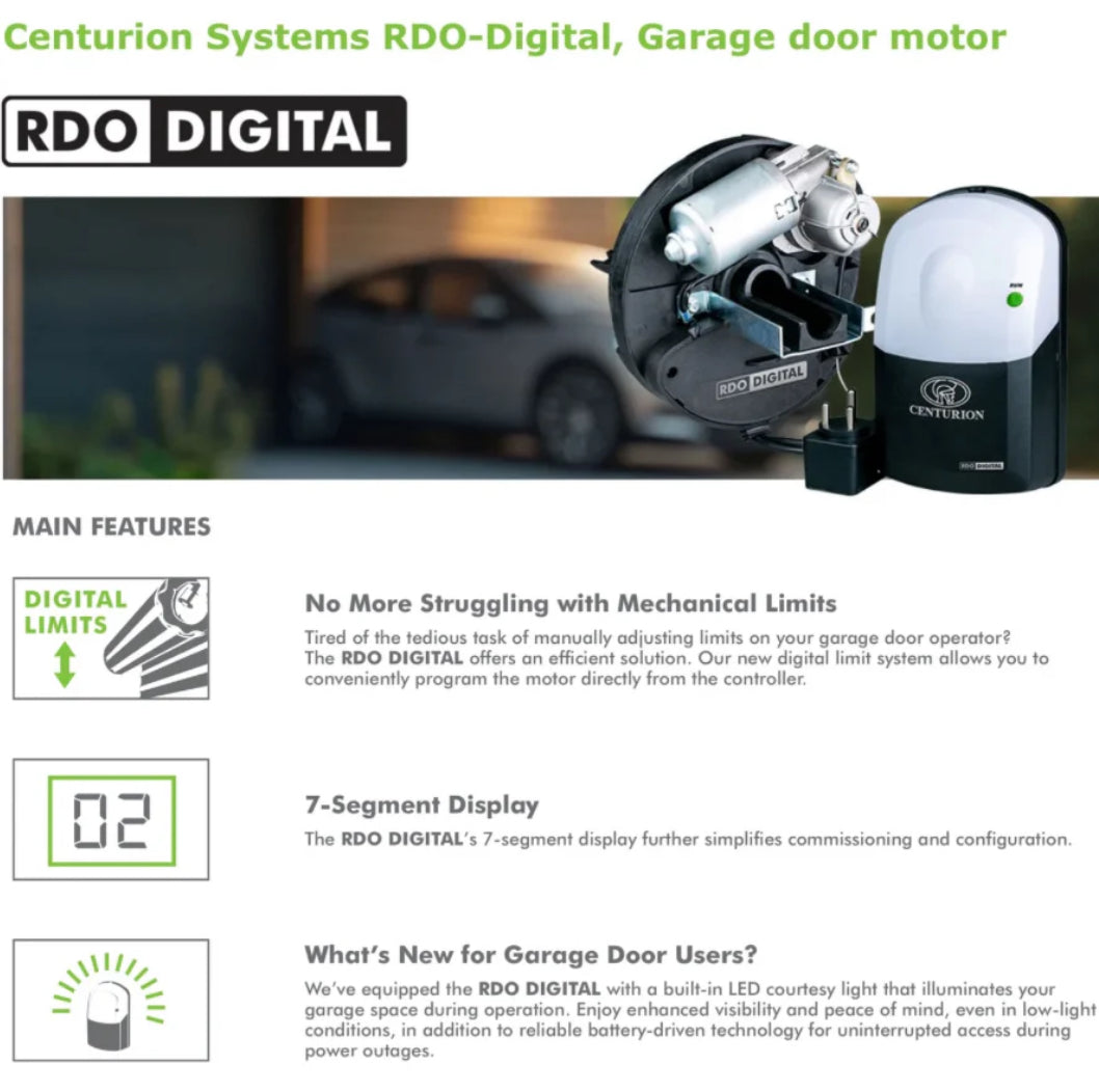 Centurion RDO Digital Roll-Up Garage Door Operator Kit