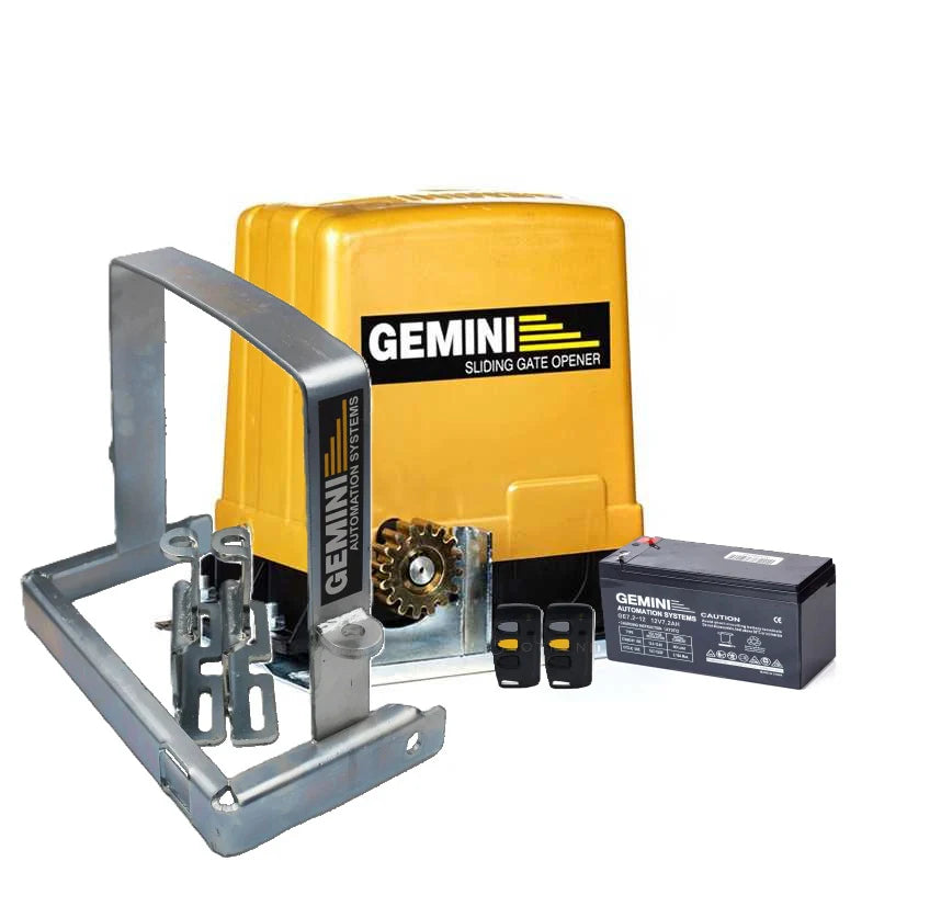 Gemini DC Slider 7AH Gate Motor Kit with Anti-Theft Bracket